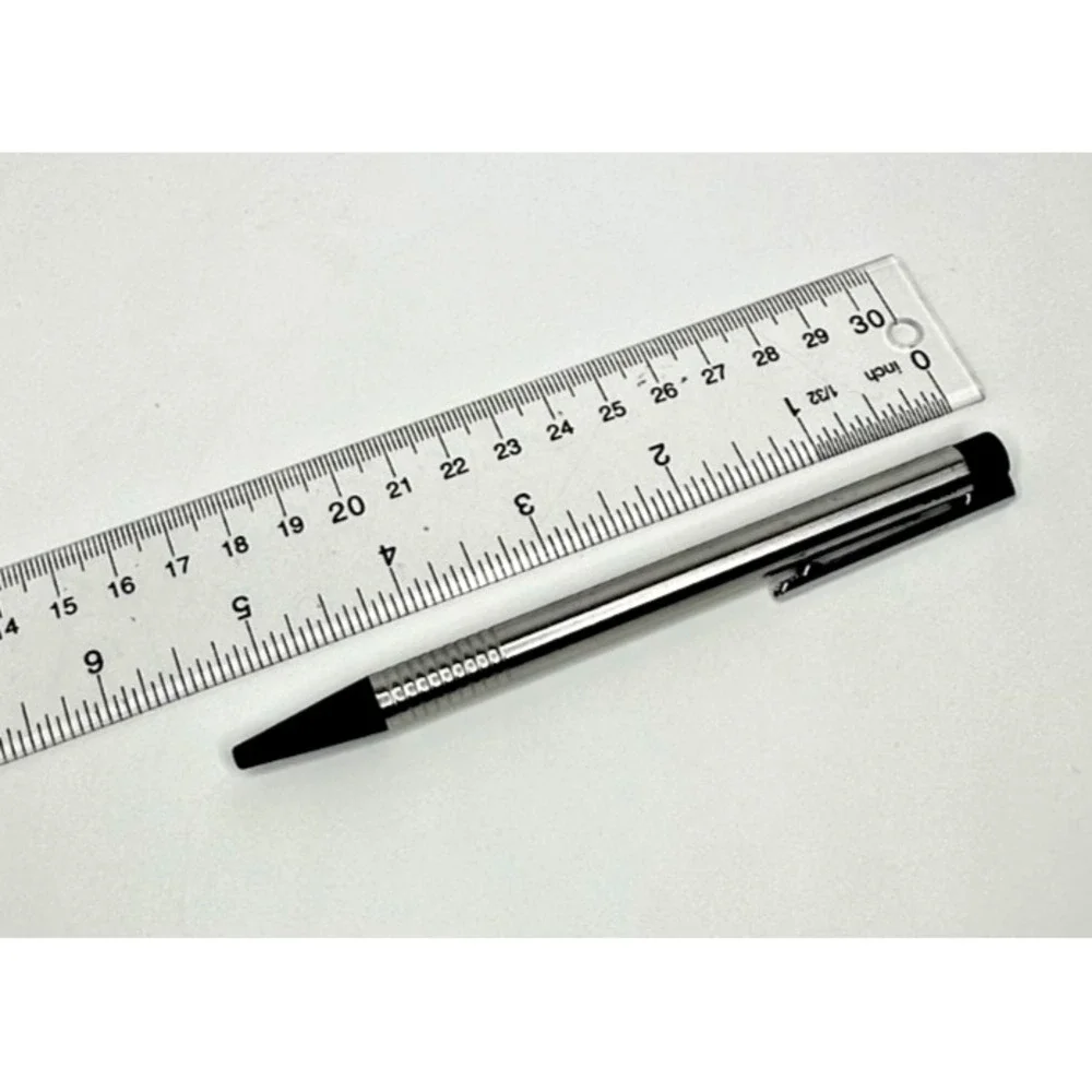 Lamy Pen Ball Point Blue Ink Silver Tone Black Panasonic Logo